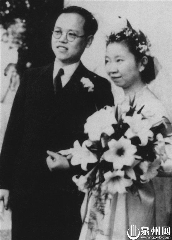 曹天欽、謝希德結婚照（1952年5月17日于英國）